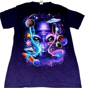 Gildan Purple Alien Graphic Tee